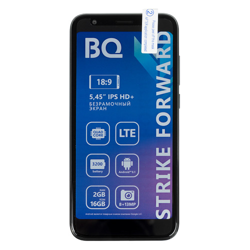 

Смартфон BQ Strike Forward 16Gb, 5512L, черный