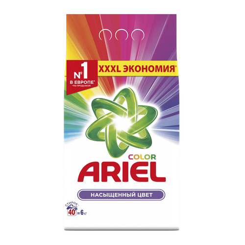 фото Стиральный порошок ariel color, автомат, 6кг