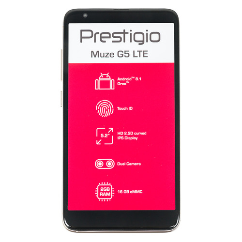 

Смартфон PRESTIGIO Muze G5 LTE 16Gb, PSP5522DUO, золотистый