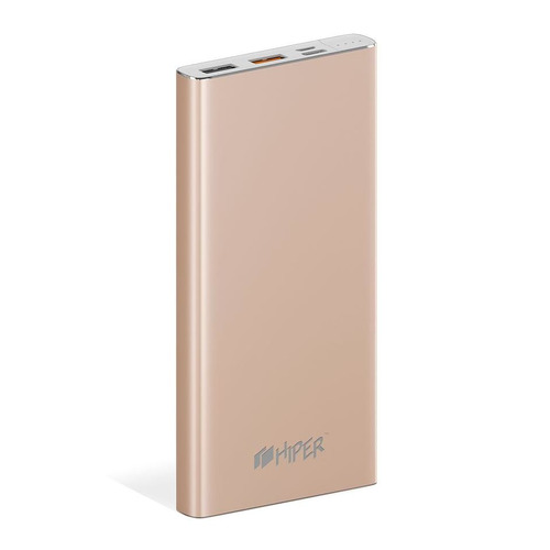 фото Внешний аккумулятор (power bank) hiper mpx10000, 10000мaч, золотистый [mpx10000 gold]