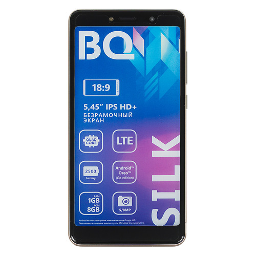 

Смартфон BQ Silk 8Gb, 5520L, золотистый