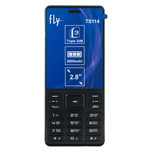 

Мобильный телефон FLY TS114, черный