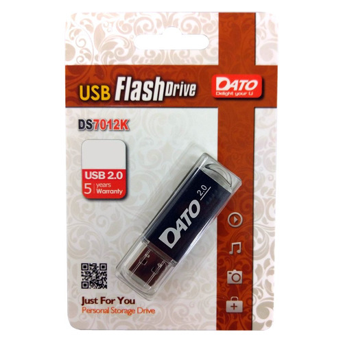 фото Флешка usb dato ds7012 64гб, usb2.0, черный [ds7012k-64g]