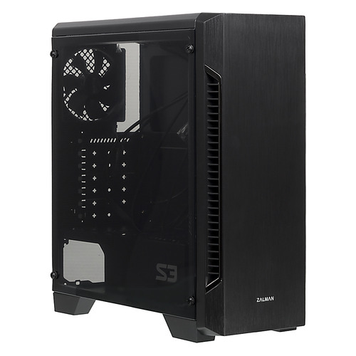 

Корпус ATX Zalman S3, Midi-Tower, без БП, черный [s3 black], S3