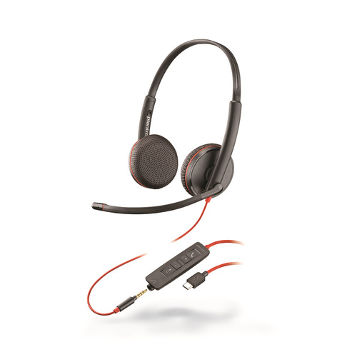 

Гарнитура PLANTRONICS Blackwire C3225-С, 209751-101, для контактных центров, накладные, черный / красный