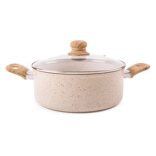 

Кастрюля ENDEVER Stone-Beige-24С, 4л, с крышкой, бежевый [80706, Stone-Beige-24С