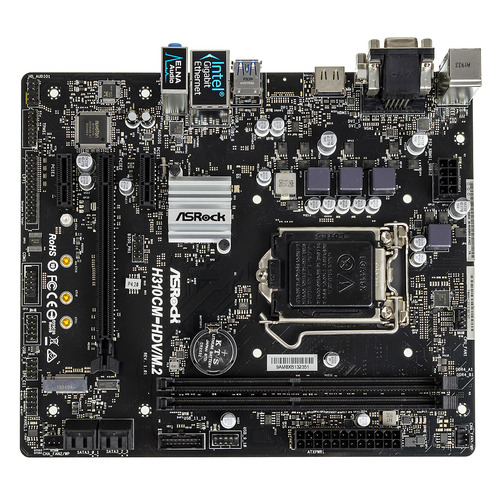 фото Материнская плата asrock h310cm-hdv/m.2, lga 1151v2, intel h310c, matx, ret