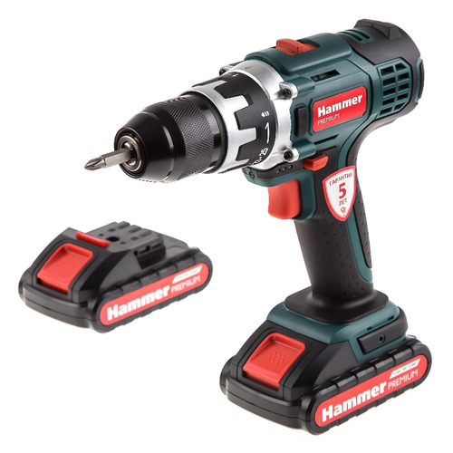 

Дрель-шуруповерт HAMMER ACD183Li 2.0 Premium, 2Ач, с двумя аккумуляторами [545449]