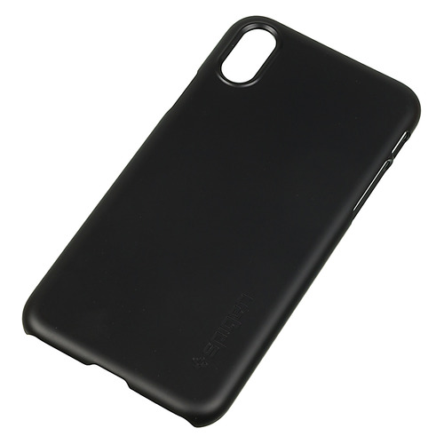 

Чехол (клип-кейс) Spigen Thin Fit, для Apple iPhone X, черный (матовый) [057cs22108]
