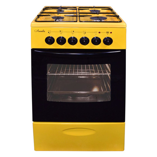 фото Газовая плита лысьва эг 401 мс-2у, электрическая духовка, без крышки, желтый