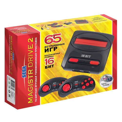 

Игровая консоль MAGISTR Drive 2 Little 65 игр, черный