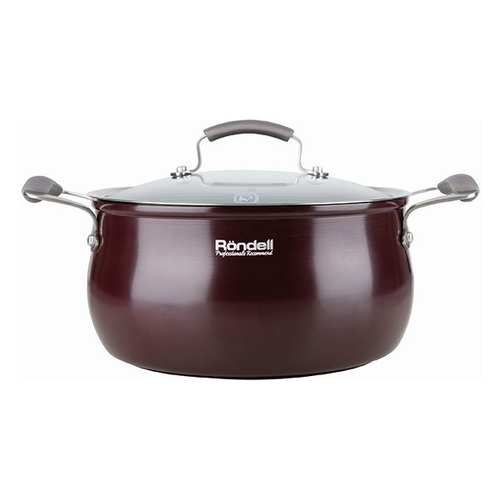 

Кастрюля RONDELL Charm 0565-RD-01, 5.6л, с крышкой, бордовый