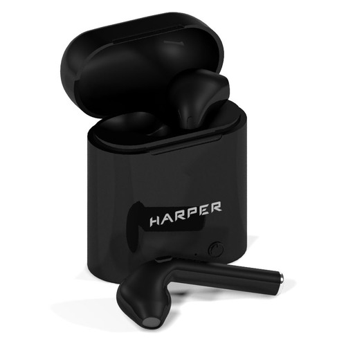 фото Наушники с микрофоном harper hb-508, bluetooth, вкладыши, черный