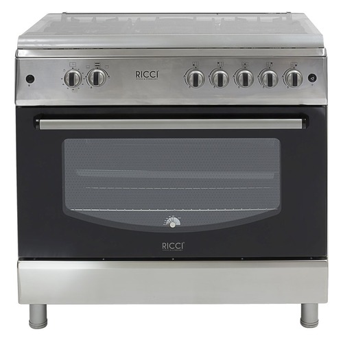 

Газовая плита RICCI RGC-9010IX, газовая духовка, нержавеющая сталь