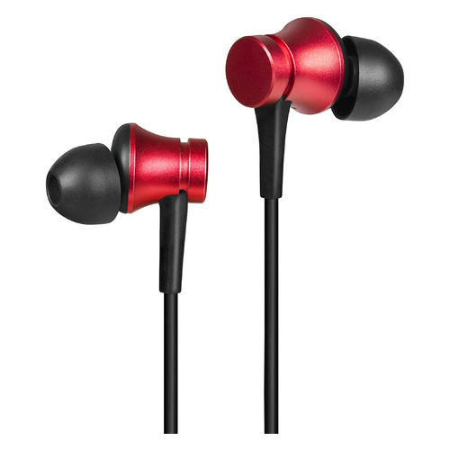 фото Наушники с микрофоном xiaomi mi earphones basic, 3.5 мм, вкладыши, красный [zbw4442gl]