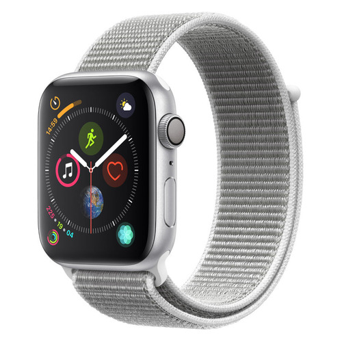 

Смарт-часы APPLE Watch Series 4 44мм, серебристый / белый [mu6c2/a]