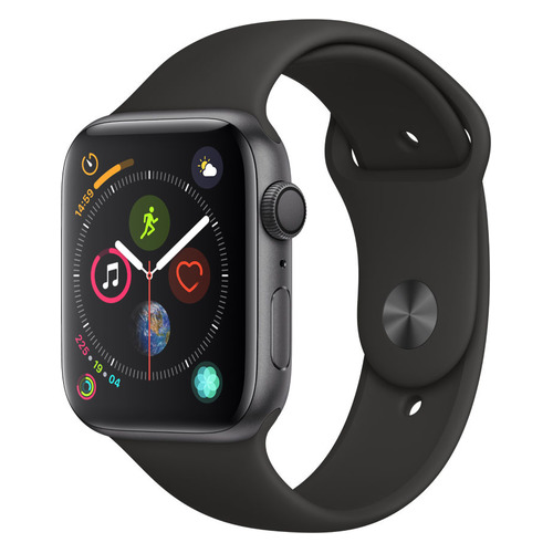 

Смарт-часы APPLE Watch Series 4 44мм, темно-серый / черный [mu6d2/a]
