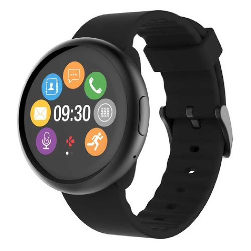 

Смарт-часы MYKRONOZ ZeRound2, 12.8мм, 1.22", черный / черный [krzeround2-black]