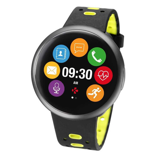 

Смарт-часы MYKRONOZ ZeRound2HR Premium, 12.8мм, 1.22", черный / черный/зеленый [krzeround2hr-bk/yell]
