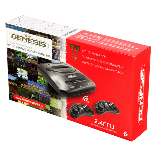 фото Игровая консоль retro genesis modern wireless 170 игр, черный