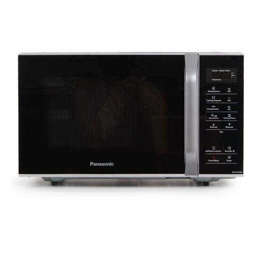 фото Микроволновая печь panasonic nn-st34hmzpe, 800вт, 23л, черный /серебристый