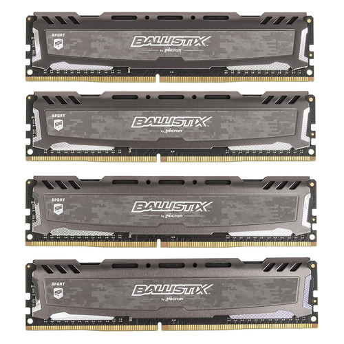 фото Модуль памяти crucial ballistix sport lt bls4k8g4d30aesbk ddr4 - 4x 8гб 3000, dimm, ret