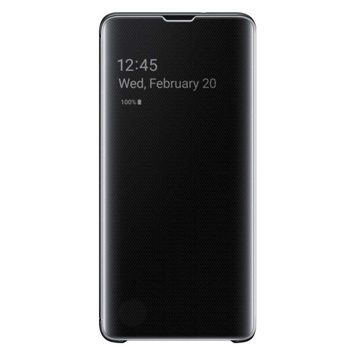 

Чехол (флип-кейс) SAMSUNG Clear View Cover, для Samsung Galaxy S10, черный [ef-zg973cbegru]