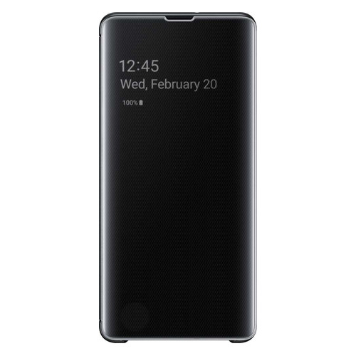 

Чехол (флип-кейс) SAMSUNG Clear View Cover, для Samsung Galaxy S10+, черный [ef-zg975cbegru]