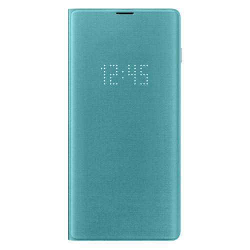 

Чехол (флип-кейс) SAMSUNG LED View Cover, для Samsung Galaxy S10+, зеленый [ef-ng975pgegru]
