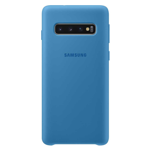 

Чехол (клип-кейс) SAMSUNG Silicone Cover, для Samsung Galaxy S10, синий [ef-pg973tlegru]