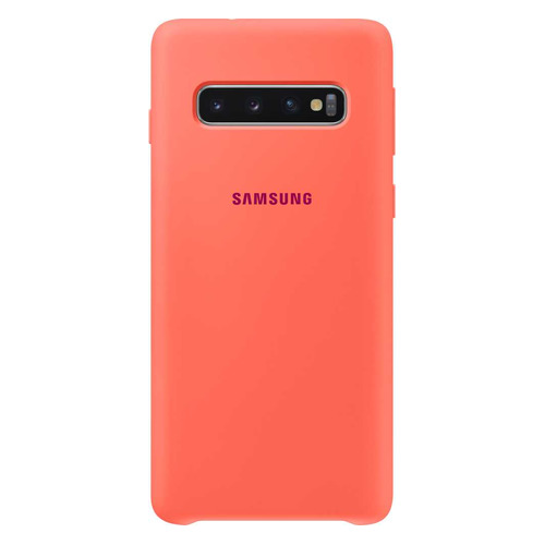 

Чехол (клип-кейс) SAMSUNG Silicone Cover, для Samsung Galaxy S10, розовый [ef-pg973thegru]