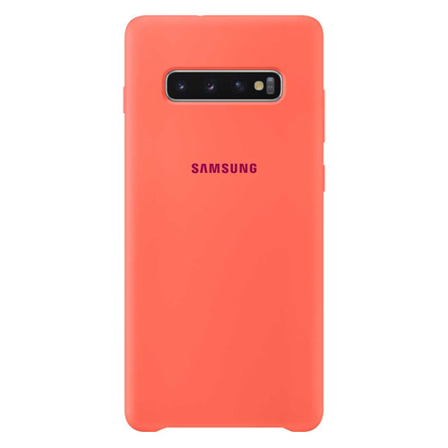 

Чехол (клип-кейс) SAMSUNG Silicone Cover, для Samsung Galaxy S10+, розовый [ef-pg975thegru]