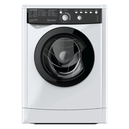 фото Стиральная машина indesit ewsb 5085 bk cis, фронтальная, 5кг, 800об/мин