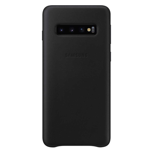 

Чехол (клип-кейс) SAMSUNG Leather Cover, для Samsung Galaxy S10, черный [ef-vg973lbegru]