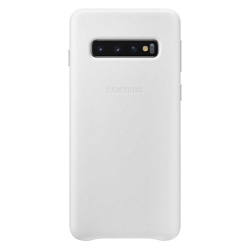 

Чехол (клип-кейс) SAMSUNG Leather Cover, для Samsung Galaxy S10, белый [ef-vg973lwegru]