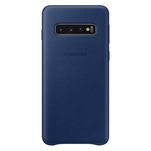 

Чехол (клип-кейс) SAMSUNG Leather Cover, для Samsung Galaxy S10, темно-синий [ef-vg973lnegru]