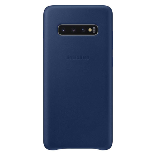 

Чехол (клип-кейс) SAMSUNG Leather Cover, для Samsung Galaxy S10+, темно-синий [ef-vg975lnegru]