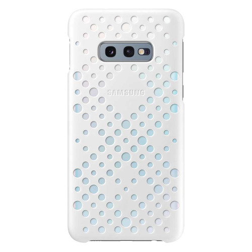 фото Чехол (клип-кейс) samsung pattern cover, для samsung galaxy s10e, белый/желтый [ef-xg970cwegru]