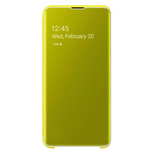 

Чехол (флип-кейс) SAMSUNG Clear View Cover, для Samsung Galaxy S10e, желтый [ef-zg970cyegru]