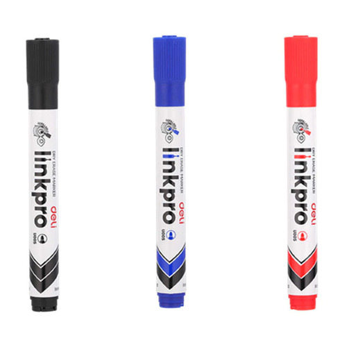 

Упаковка маркеров для досок DELI EU00540, 2 мм, пулевидный пишущий наконечник, красный 12 шт./кор., EU00540