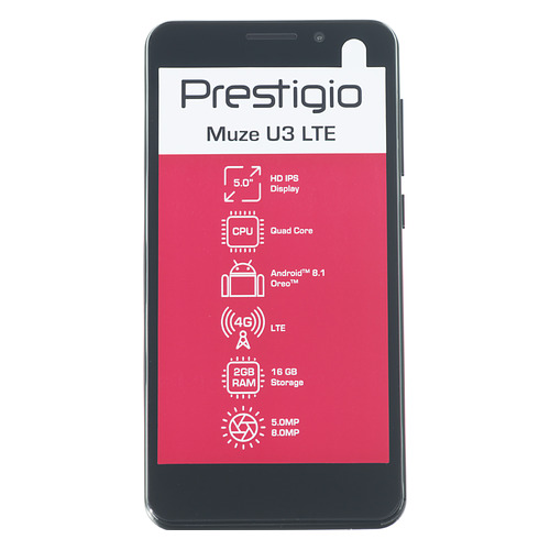 

Смартфон PRESTIGIO MUZE U3 LTE 16Gb, черный