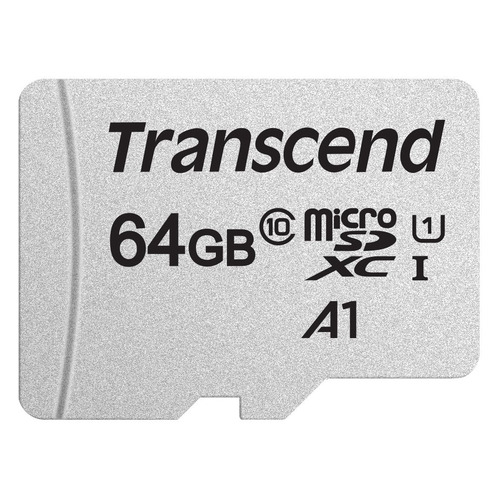 

Карта памяти microSDXC UHS-I U1 Transcend 64 ГБ, 100 МБ/с, Class 10, TS64GUSD300S, 1 шт., TS64GUSD300S