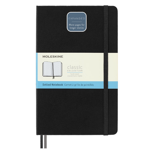 

Блокнот MOLESKINE Classic Expended, 400стр, пунктир, твердая обложка, черный [qp066exp]