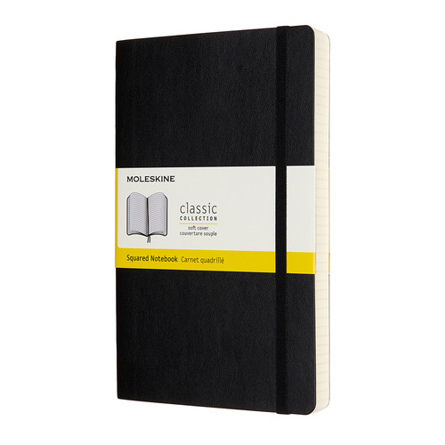 

Блокнот MOLESKINE Classic Soft Expended, 400стр, в клеточку, мягкая обложка, черный [qp617exp]