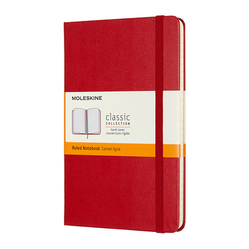 

Упаковка блокнотов MOLESKINE Classic, 240стр, в линейку, твердая обложка, красный [qp050f2]