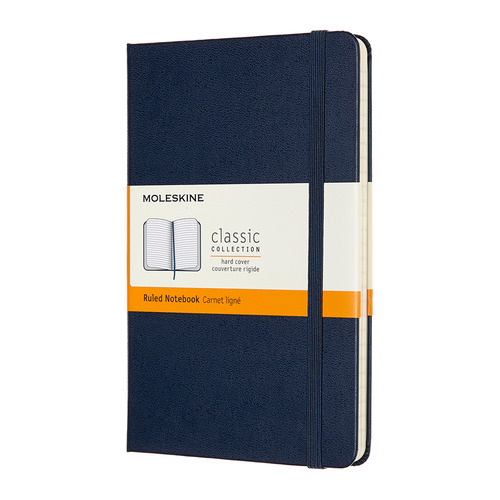 

Упаковка блокнотов MOLESKINE Classic, 240стр, в линейку, твердая обложка, синий [qp050b20]