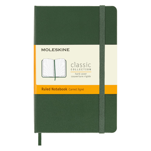 

Блокнот MOLESKINE Classic, 192стр, в линейку, твердая обложка, зеленый [mm710k15]