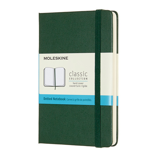 

Блокнот MOLESKINE Classic, 192стр, пунктир, твердая обложка, зеленый [mm713k15]