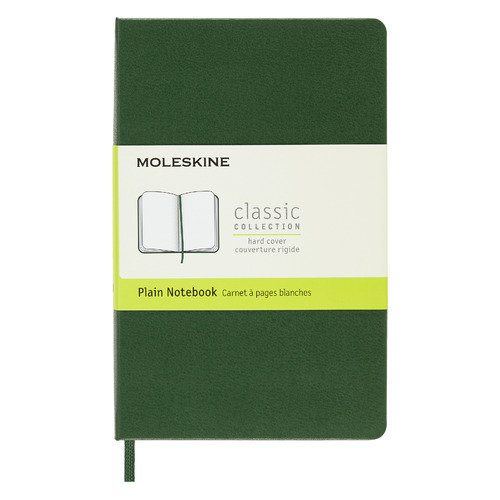 

Блокнот MOLESKINE Classic, 192стр, без разлиновки, твердая обложка, зеленый [qp012k15]