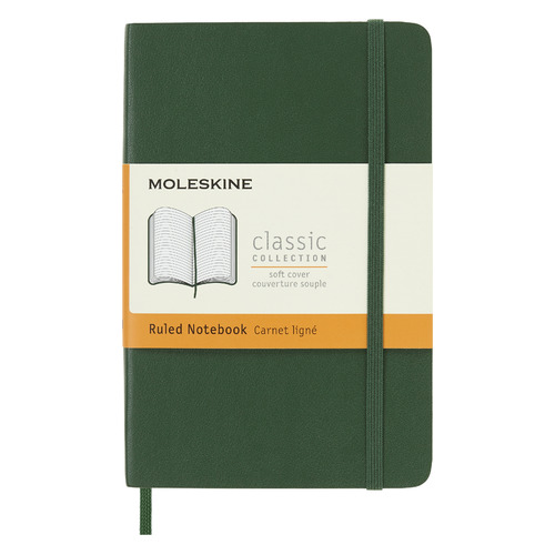 

Блокнот MOLESKINE Classic Soft, 192стр, в линейку, мягкая обложка, зеленый [qp611k15]